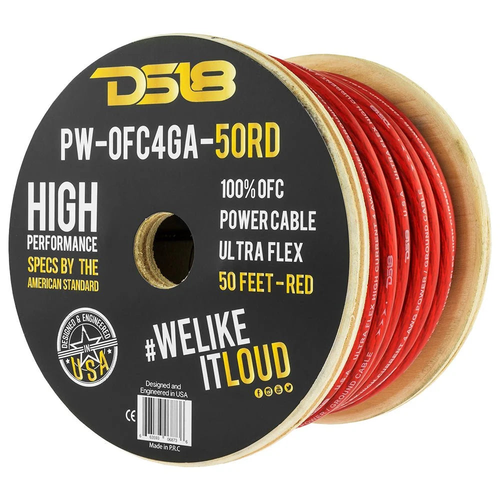 DS18 4-Gauge 50-Feet Blue