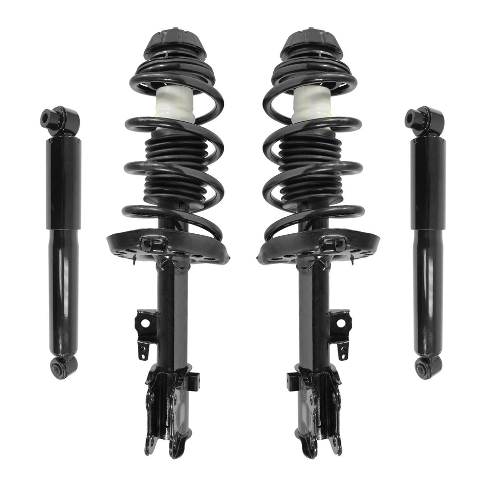 Unity Automotive 2 Front Complete Strut Assemblies 2 Rear Shock Absorbers 4-11933-259080-001