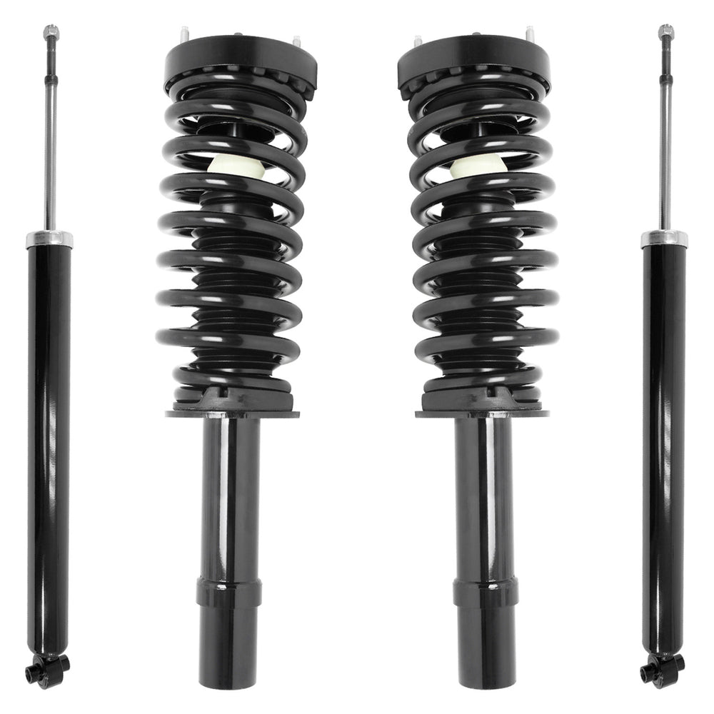 Unity Automotive 2 Front Complete Strut Assemblies 2 Rear Shock Absorbers 4-11261-253230-001