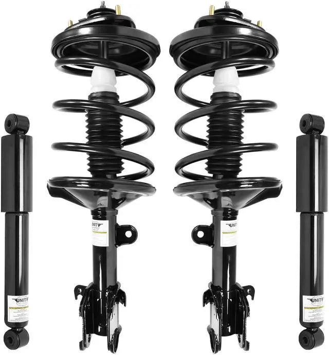 Unity Automotive 2 Front Complete Strut Assemblies 2 Rear Shock Absorbers 4-11661-250020-001