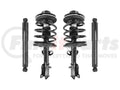 Unity Automotive 2 Front Complete Strut Assemblies 2 Rear Shock Absorbers 4-11071-253030-001
