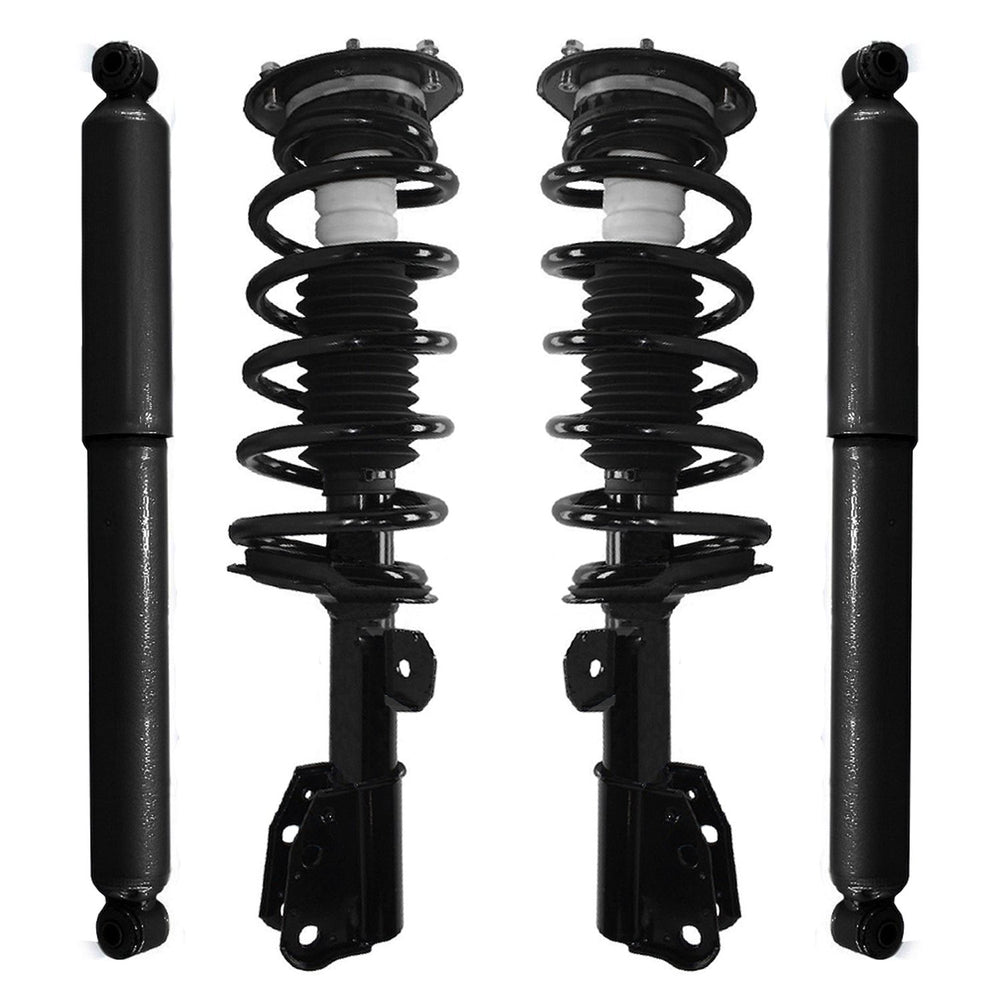 Unity Automotive 2 Front Complete Strut Assemblies 2 Rear Shock Absorbers 4-11233-251140-001