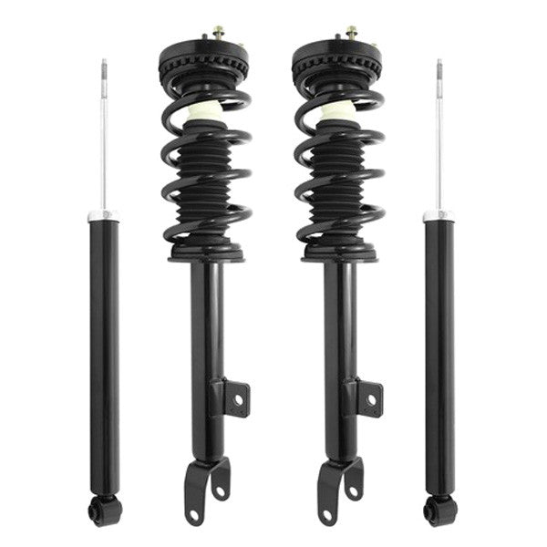 Unity Automotive 2 Front Complete Strut Assemblies 2 Rear Shock Absorbers 4-11510-253600-001