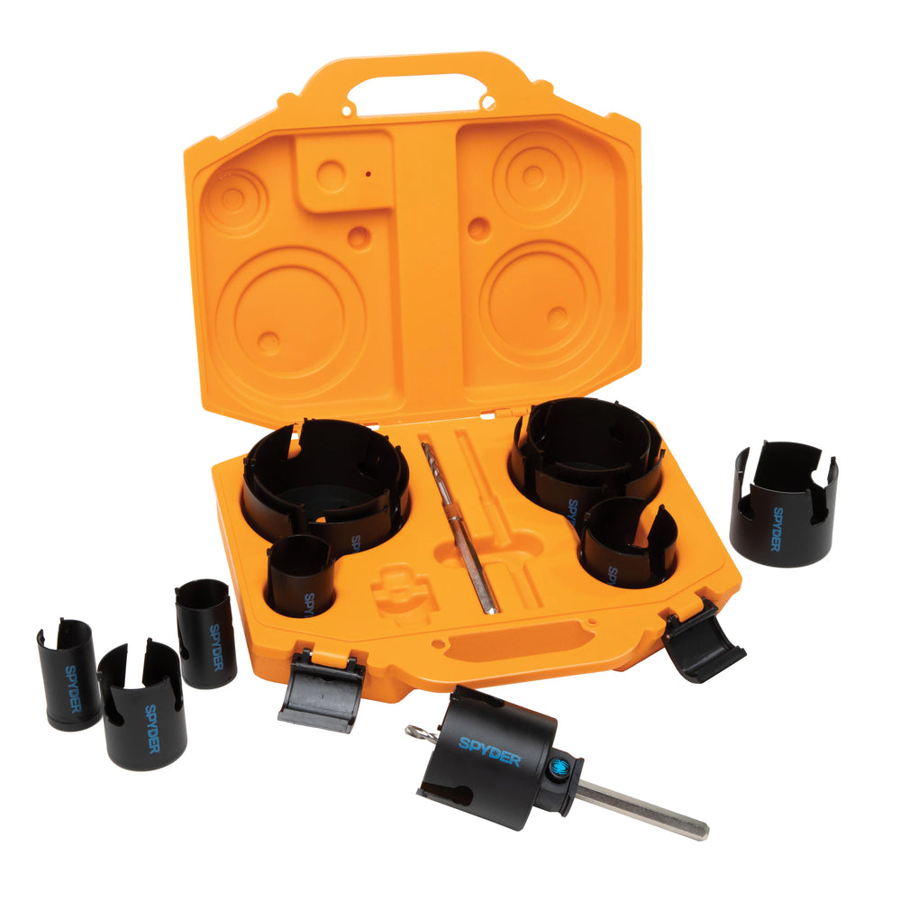14PIECE TUNGSTEN CARBIDE TIPPED (TCT) HOLE SAW KIT BLACK/BLUE