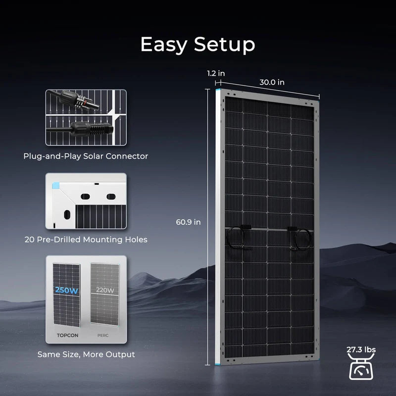 250W BIFACIAL N-TYPE SOLAR PANEL