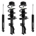 Unity Automotive 2 Front Complete Strut Assemblies 2 Rear Shock Absorbers 4-13310-251350-001
