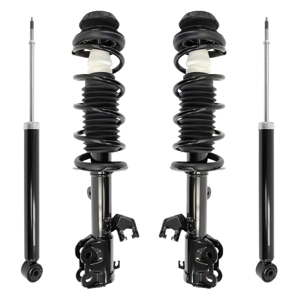 Unity Automotive 2 Front Complete Strut Assemblies 2 Rear Shock Absorbers 4-11359-255140-001