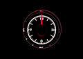 UNIVERSAL VLC ANALOG CLOCK 3IN SILVER ALLOY STYLE FACE WHITE DISPLAY