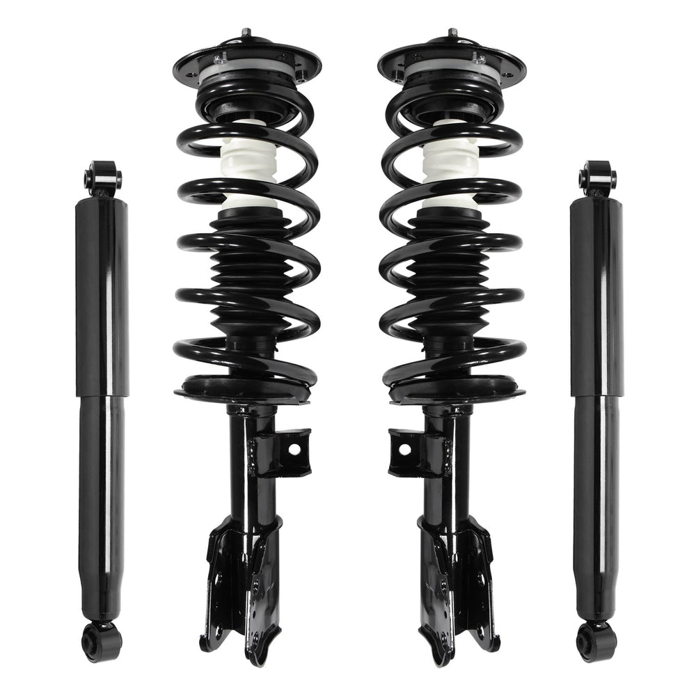 Unity Automotive 2 Front Complete Strut Assemblies 2 Rear Shock Absorbers 4-11011-251140-001