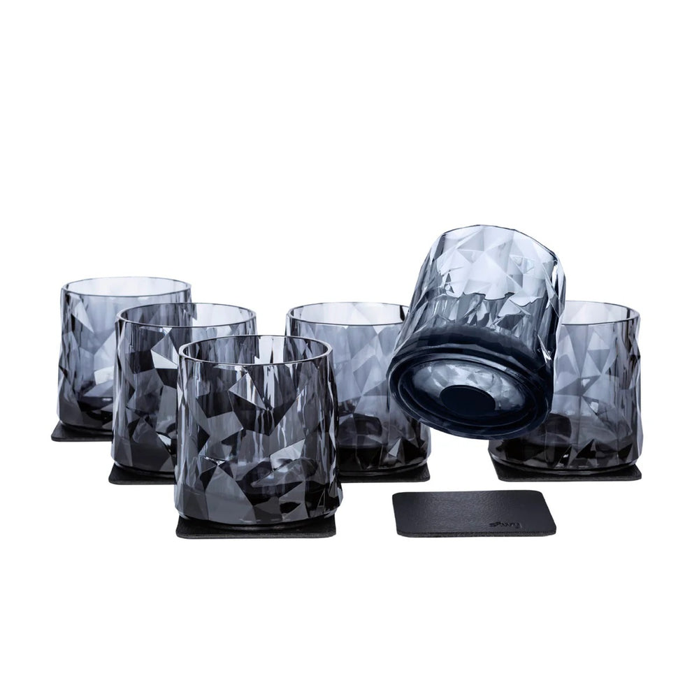 MAGNETIC PLAS GLASSES TUMBLER GRY