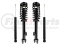 Unity Automotive 2 Front Complete Strut Assemblies 2 Rear Shock Absorbers 4-11280-253600-001