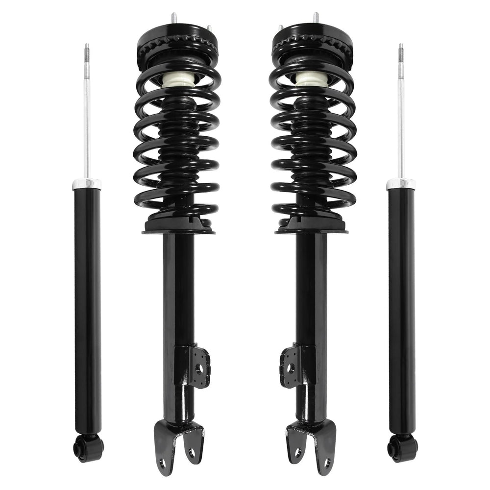 Unity Automotive 2 Front Complete Strut Assemblies 2 Rear Shock Absorbers 4-11280-253600-001