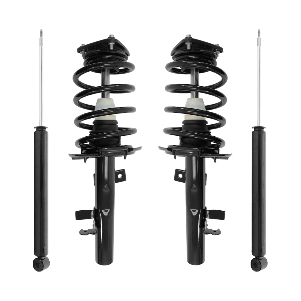 Unity Automotive 2 Front Complete Strut Assemblies 2 Rear Shock Absorbers 4-13311-252420-001