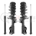 Unity Automotive 2 Front Complete Strut Assemblies 2 Rear Shock Absorbers 4-11715-251170-001