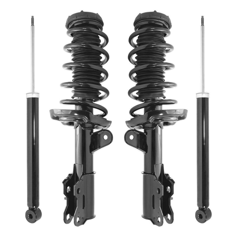 Unity Automotive 2 Front Complete Strut Assemblies 2 Rear Shock Absorbers 4-11717-251170-001