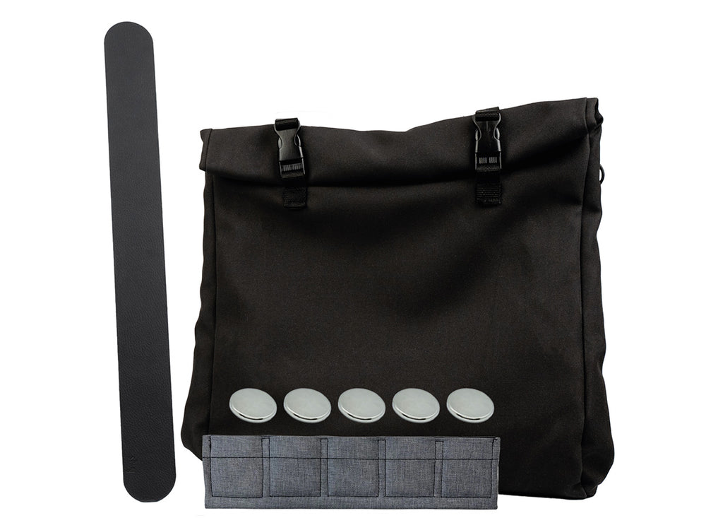 MAG BAG L INCL. METAL STRIP BLK
