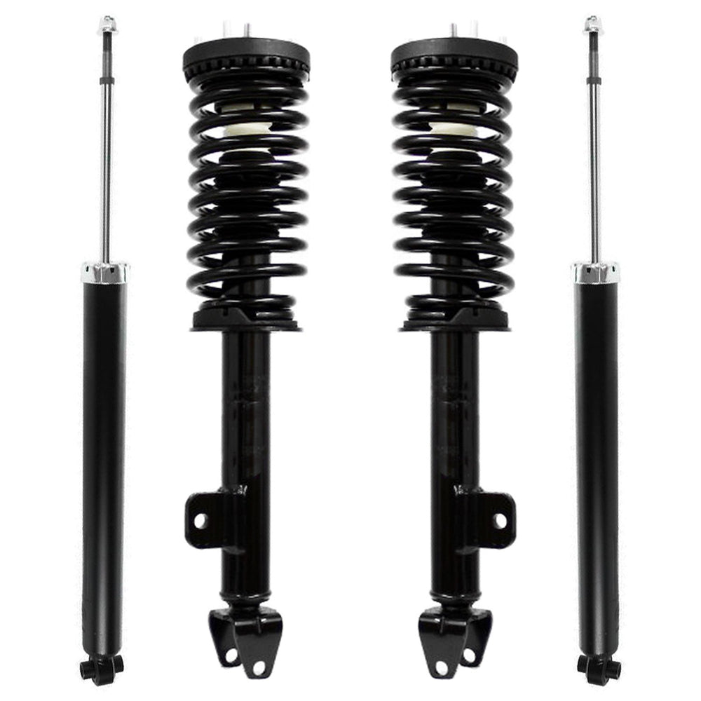 Unity Automotive 2 Front Complete Strut Assemblies 2 Rear Shock Absorbers 4-11260-253600-001