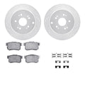 R1 05-18 Honda CR-V Rear Drill & Slot Silver Rotors w/Ceramic Pads & Hardware