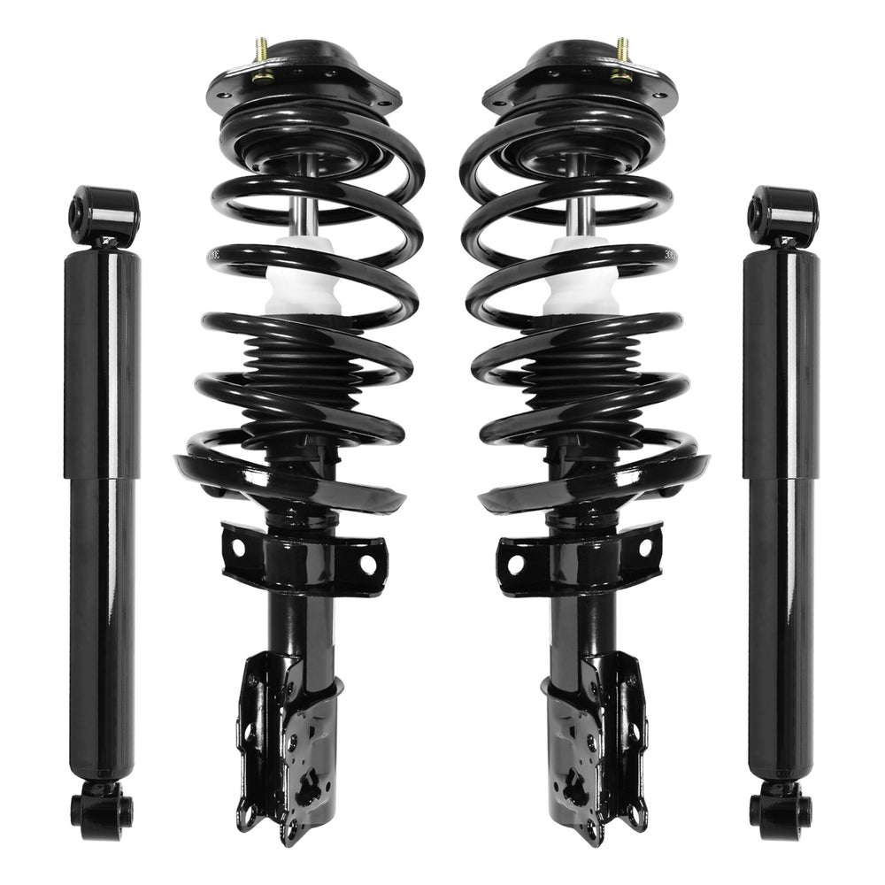 Unity Automotive 2 Front Complete Strut Assemblies 2 Rear Shock Absorbers 4-11601-251030-001