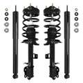 Unity Automotive 2 Front Complete Strut Assemblies 2 Rear Shock Absorbers 4-11621-252010-001