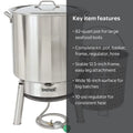 82QT STAINLESS BASKET WITH HELPER HANDLE