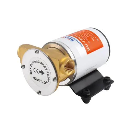 MARINE 8 GPM SELFPRIMING IMPELLER BILGE PUMP 12V HEAVYDUTY REVERSIBLE FLOW
