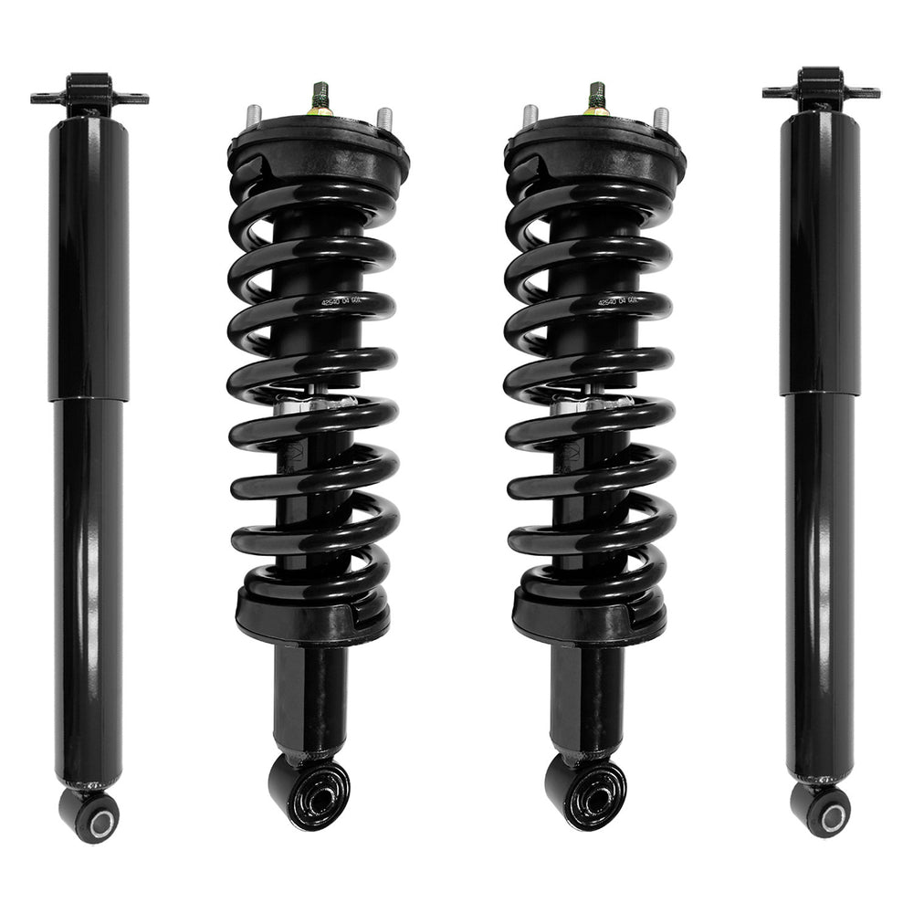 Unity Automotive 2 Front Complete Strut Assemblies 2 Rear Shock Absorbers 4-11570-251260-001