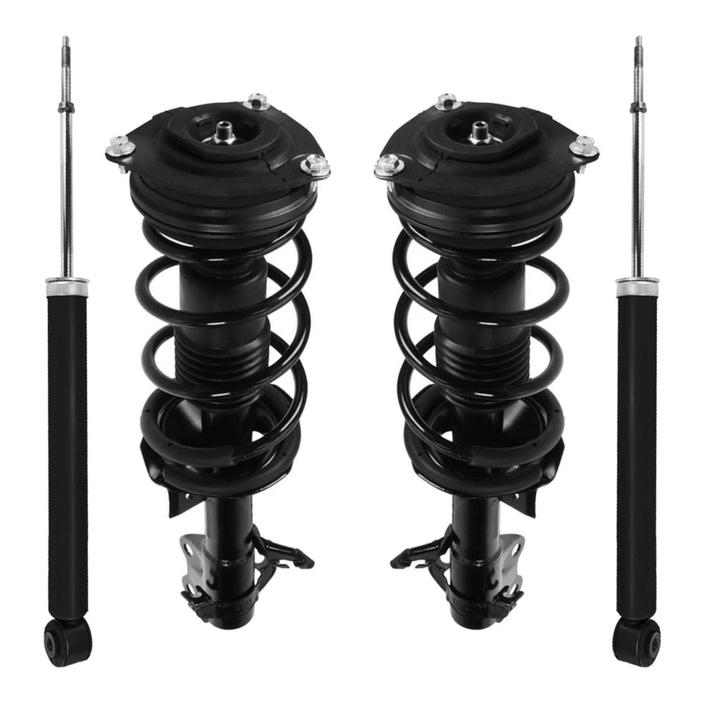 Unity Automotive 2 Front Complete Strut Assemblies 2 Rear Shock Absorbers 4-11353-255700-001