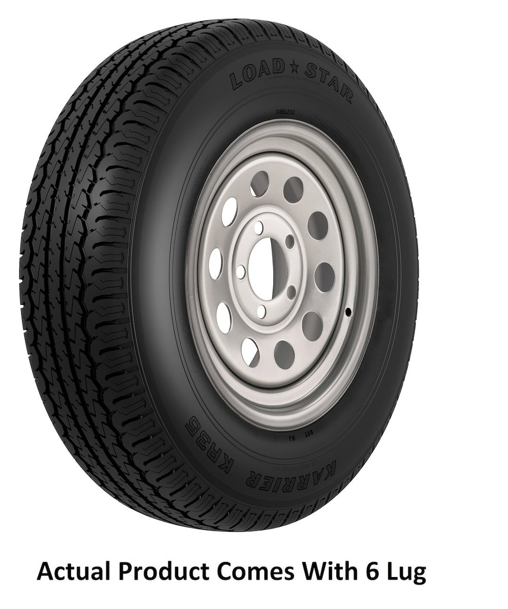 ST225/75R15 D KR35 ON 15X6 6/5.5 SILVER MOD