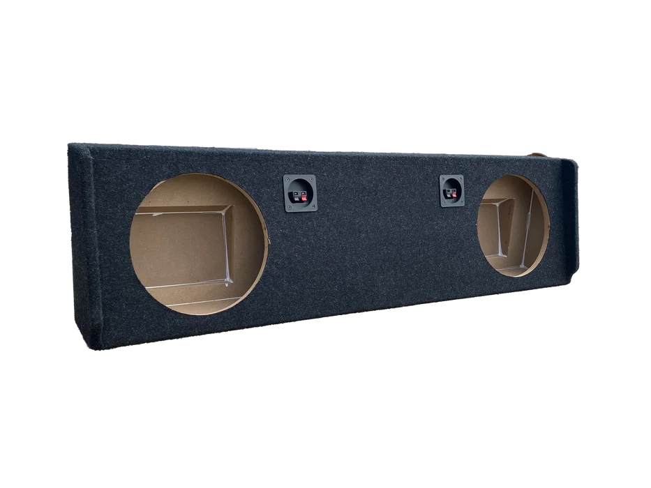 1418 SILVERADO/SIERRA CREW CAB DUAL 10IN DOWNFIRE SEALED SUBWOOFER ENCLOSURE CARPETED