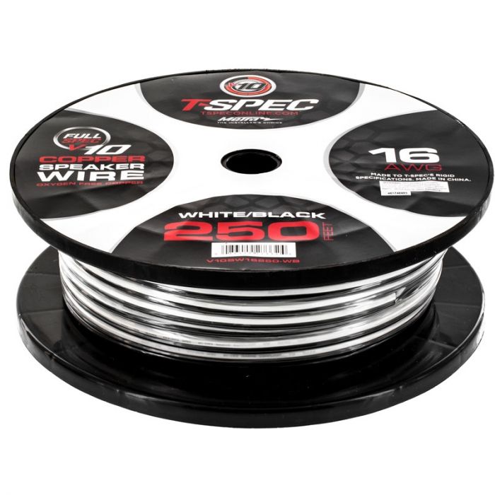 16 AWG 250 FT WHIT/BLACK OFC SPEAKER WIRE V10 SERIES