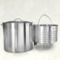 36QT STAINLESS STOCKPOT WITH BASKET