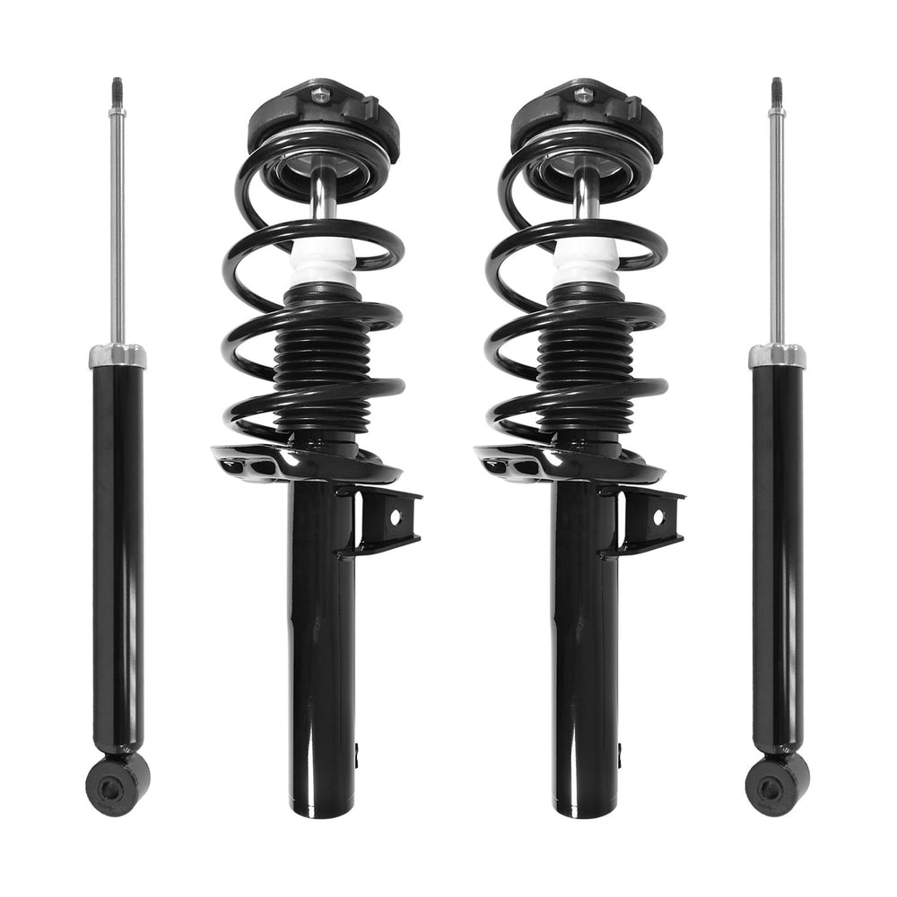 Unity Automotive 2 Front Complete Strut Assemblies 2 Rear Shock Absorbers 4-11060-257170-001