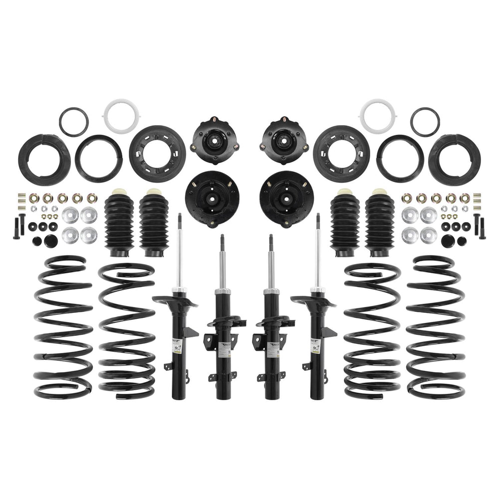 Unity Automotive 4 Washers 2 Barestruts 2 Dustboots W/ Bumpstops 2 Nuts 2 Bolts 2 Rubber Spring Seats 2 Mounts 61100c
