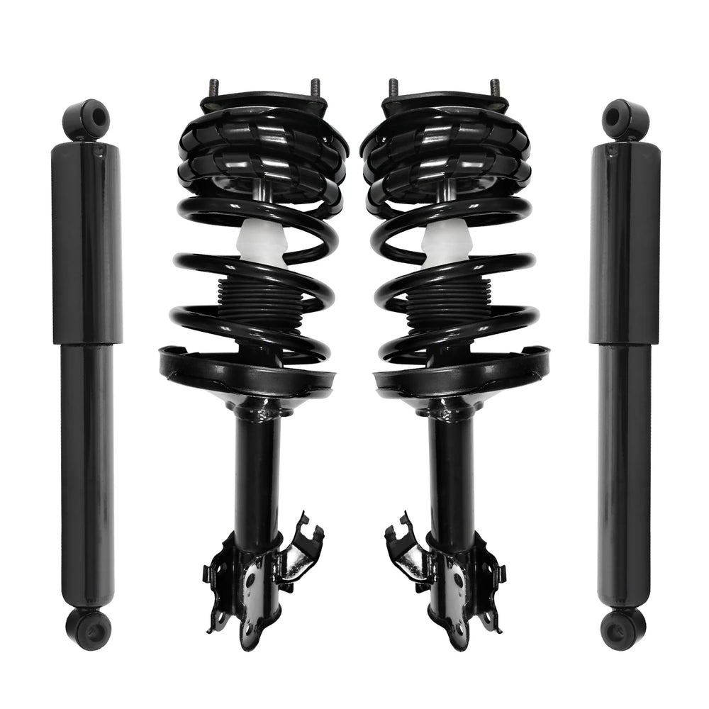 Unity Automotive 2 Front Complete Strut Assemblies 2 Rear Shock Absorbers 4-11121-255310-001