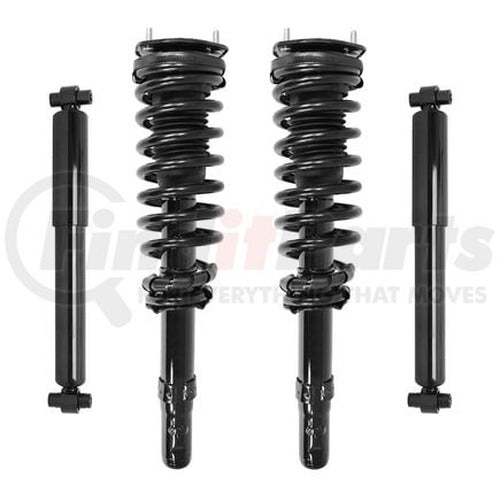Unity Automotive 2 Front Complete Strut Assemblies 2 Rear Shock Absorbers 4-11990-252080-001