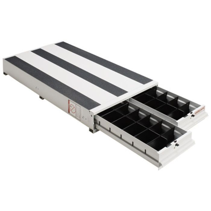 ITEMIZER VAN LATERAL ALUMINUM 2 DRAWER UNIT 49 X 24 X 63/4IN WHITE