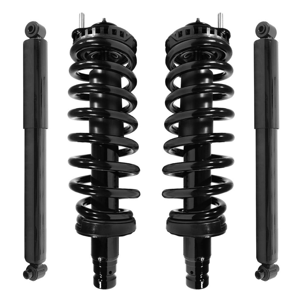 Unity Automotive 2 Front Complete Strut Assemblies 2 Rear Shock Absorbers 4-11180-251020-001