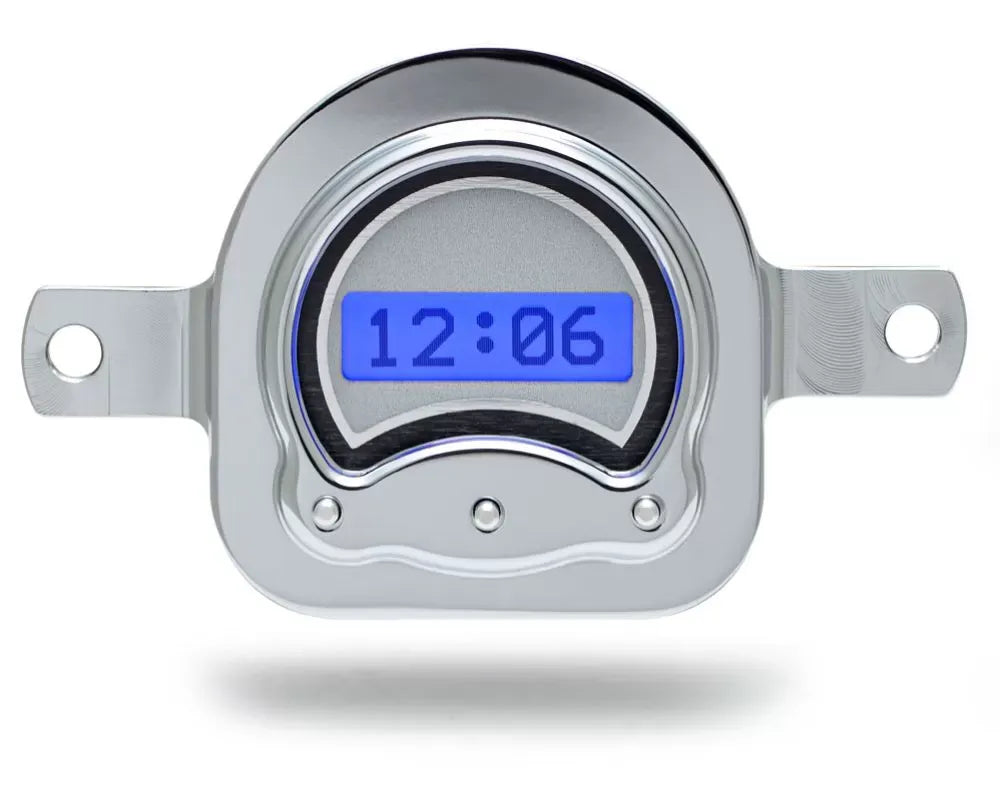 1951 FORD CAR DIGITAL CLOCK SILVER ALLOY STYLE FACE RED DISPLAY