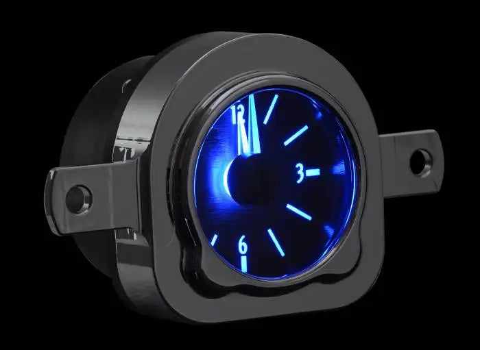 1951 FORD CAR DIGITAL CLOCK BLACK ALLOY STYLE FACE BLUE DISPLAY