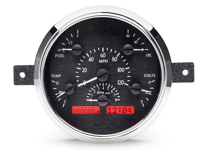 194950 FORD CAR DIGITAL CLOCKBLACK ALLOY STYLE FACE RED DISPLAY