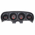 196970 MUSTANG DIGITAL CLOCK CARBON FIBER STYLE FACE RED DISPLAY