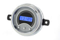 194950 FORD CAR DIGITAL CLOCK SILVER ALLOY STYLE FACE BLUE DISPLAY