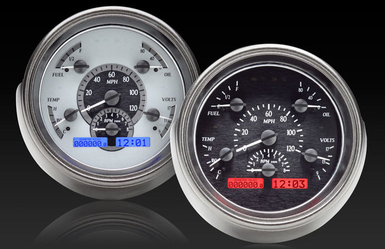 1951 FORD CAR DIGITAL CLOCKBLACK ALLOY STYLE FACE WHITE DISPLAY