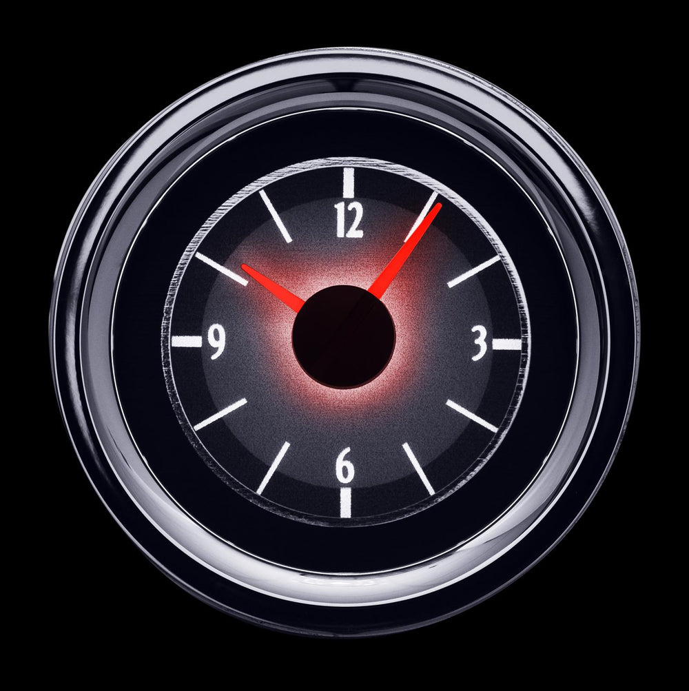 195556 CHEVY CAR ANALOG CLOCK SILVER ALLOY STYLE FACE WHITE DISPLAY