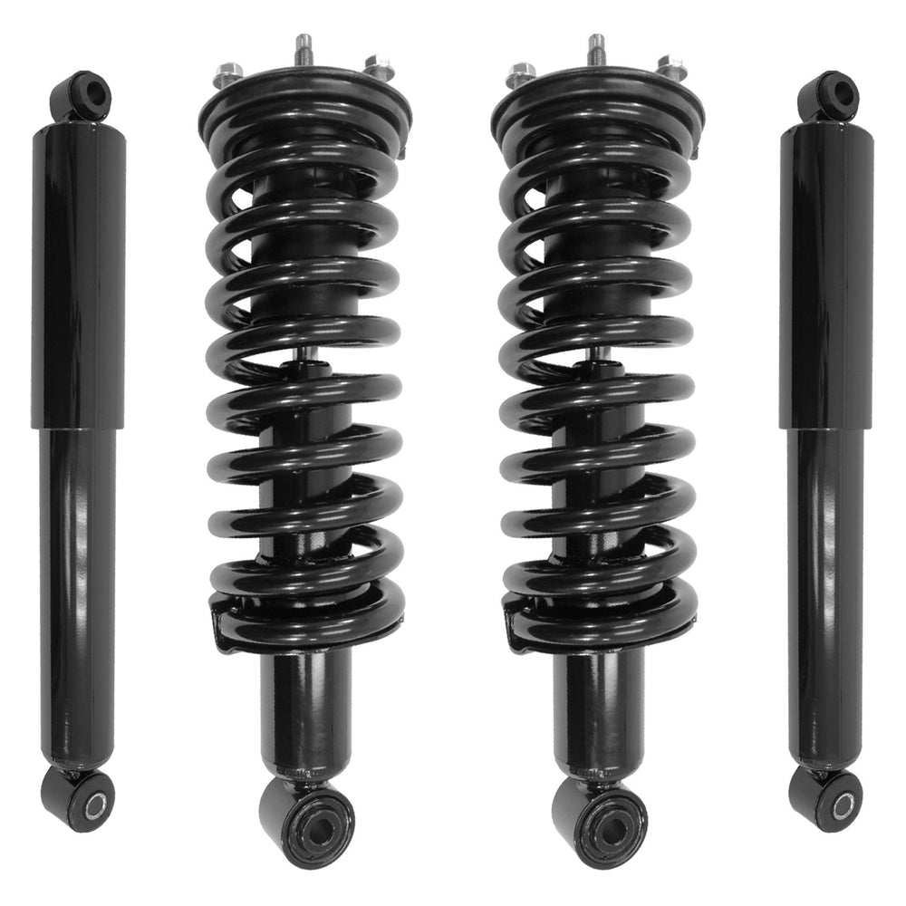 Unity Automotive 2 Front Complete Strut Assemblies 2 Rear Shock Absorbers 4-13020-255250-001