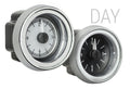 195152 CHEVY CAR ANALOG CLOCK BLACK ALLOY STYLE FACE WHITE DISPLAY