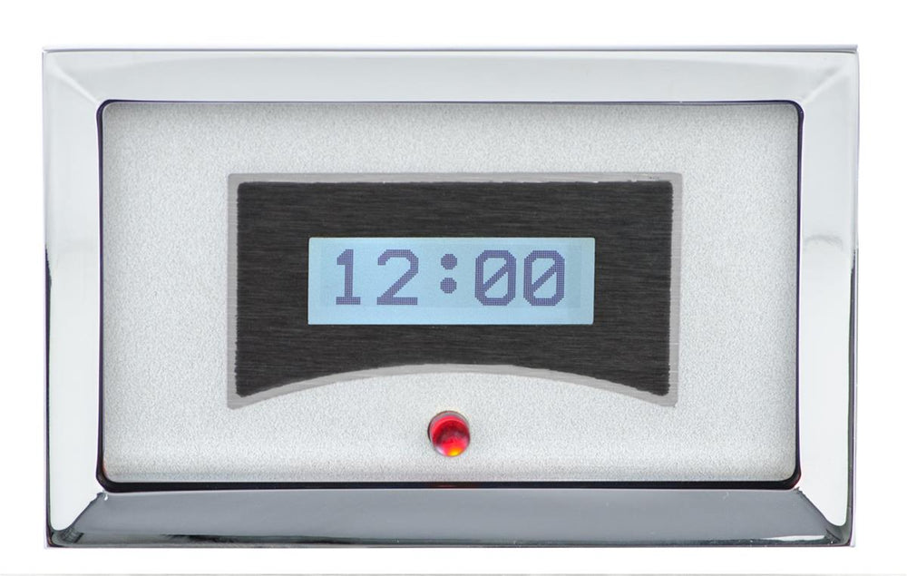 1957 CHEVY CAR DIGITAL CLOCK SILVER ALLOY STYLE FACE WHITE DISPLAY