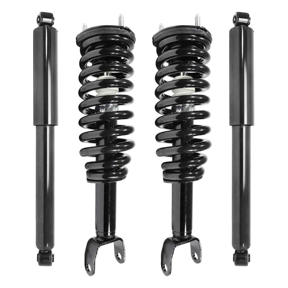 Unity Automotive 2 Front Complete Strut Assemblies 2 Rear Shock Absorbers 4-11096-256400-001