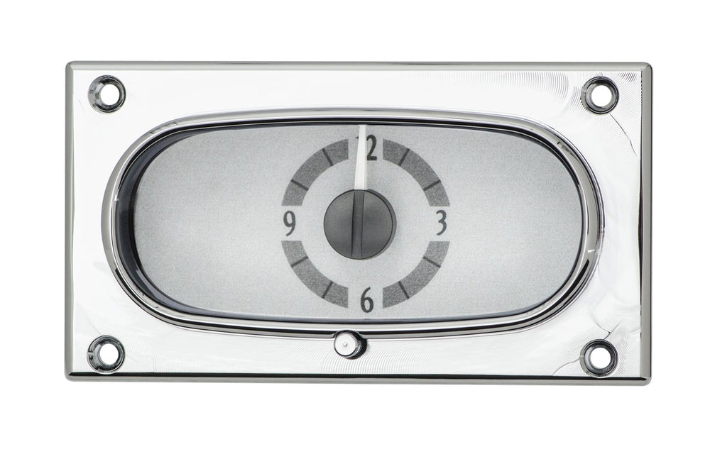 1958 IMPALA ANALOG CLOCK SILVER ALLOY STYLE FACE BLUE DISPLAY